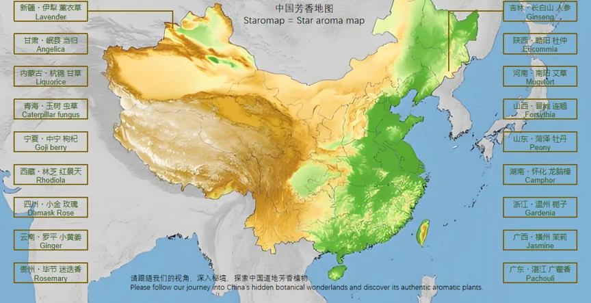 Chinese aromatic plants — the source of our map